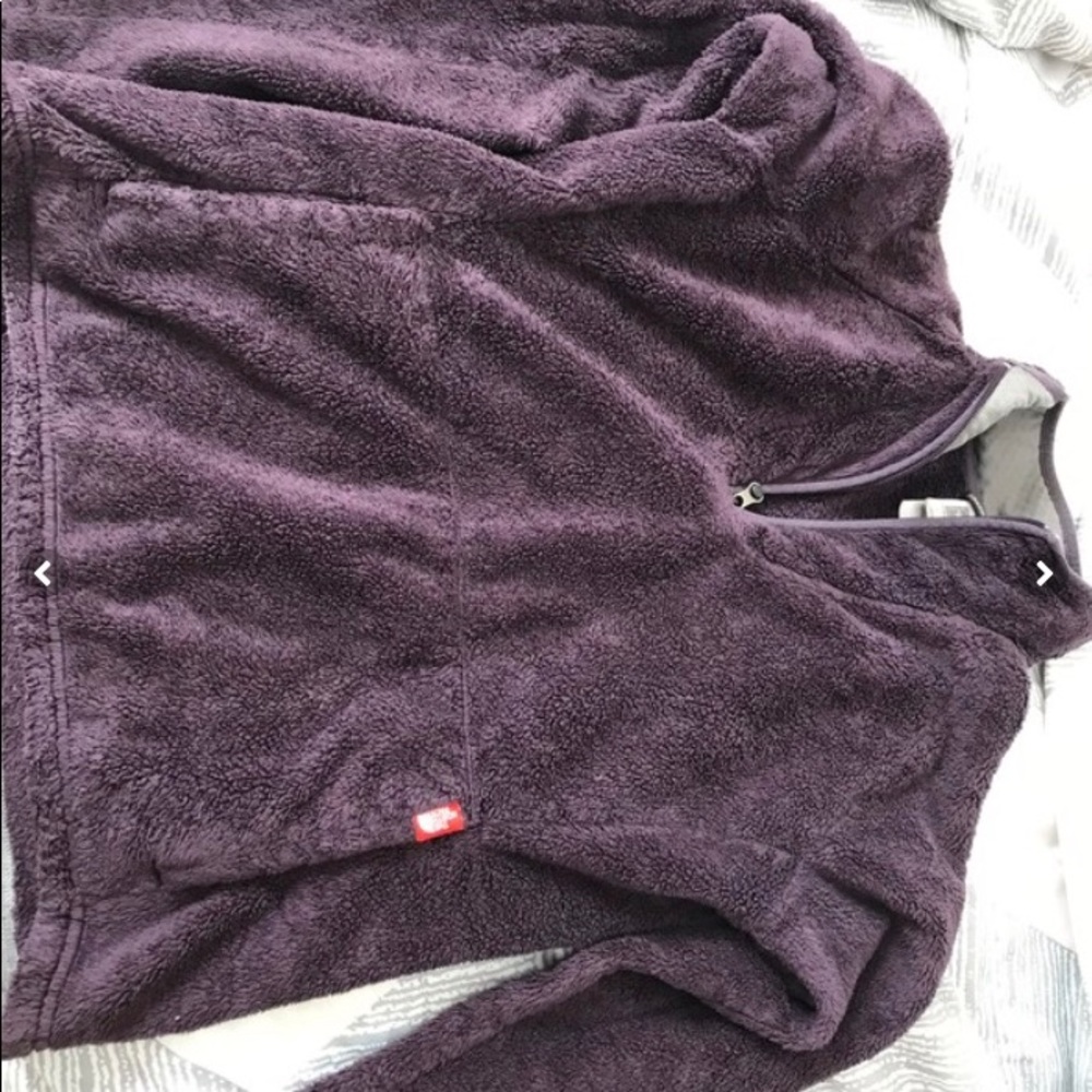 Purple the north face sweatshirt